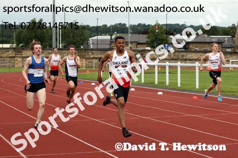 Mens under-20s 400 metres, EAP International Combined Events, Hexham Northumberland. Photo: David T. Hewitson/Sports for All Pics